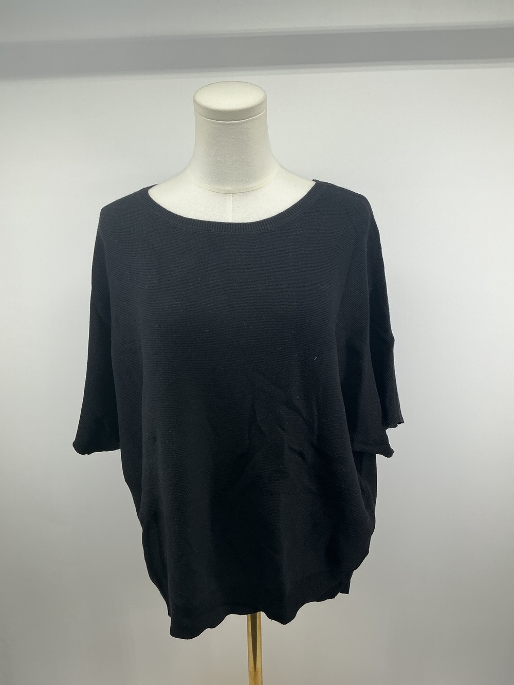 Lightweight Cotton Cashmere Link-Stitch Dolman Sweater